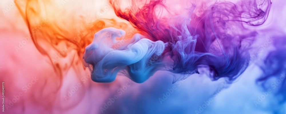 Colorful smoke swirls merging together, abstract Colorful smoke swirls merging together, abstract