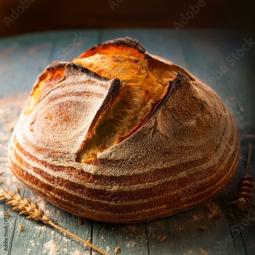 Pan de masa madre horneado en casa