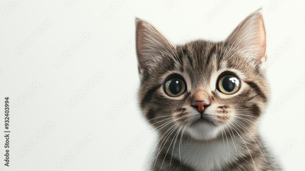 an adorable cat on a very beautiful white background an adorable cat on a very beautiful white background