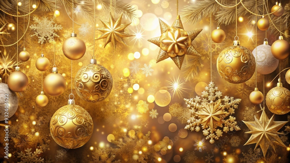 Luxurious gold festive background with intricate texture, perfect for holiday designs, featuring ornate patterns, glittering accents, and a warm, inviting atmosphere for Christmas celebrations. Luxurious gold festive background with intricate texture, perfect for holiday designs, featuring ornate patterns, glittering accents, and a warm, inviting atmosphere for Christmas celebrations.