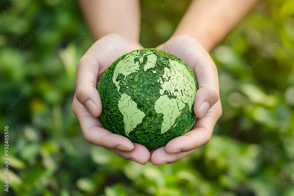 Green environmental recycle concept, sustainable or renewable energy Green environmental recycle concept, sustainable or renewable energy
