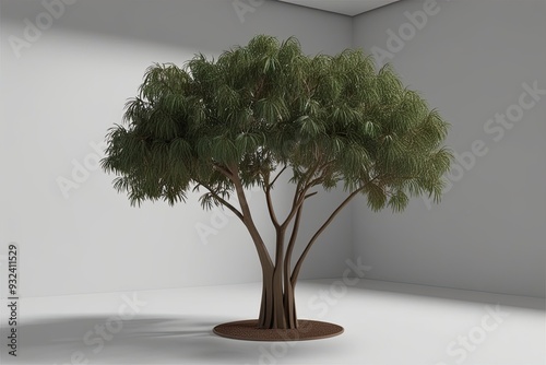 Contemporary Minimalist 3D Model of Elaeocarpus Eumundi Tree photo