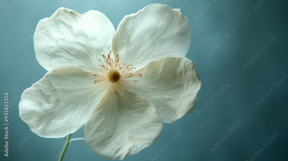 White flower close-up with delicate petals White flower close-up with delicate petals