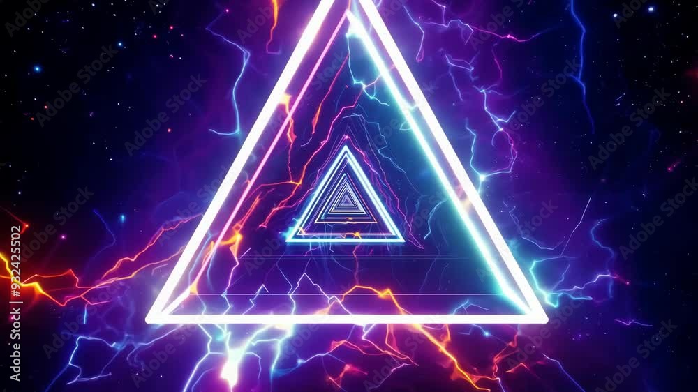 Infinite Triangle Neon Journey Through a Luminous Nebula Infinite Triangle Neon Journey Through a Luminous Nebula