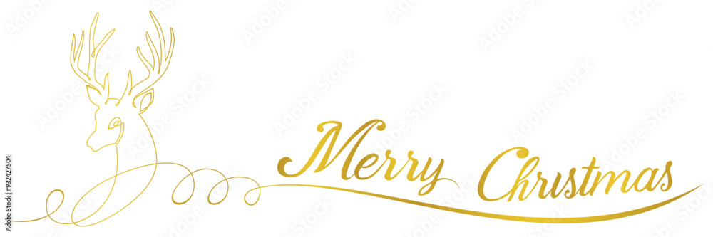 Fototapeta premium reindeer merry christmas 