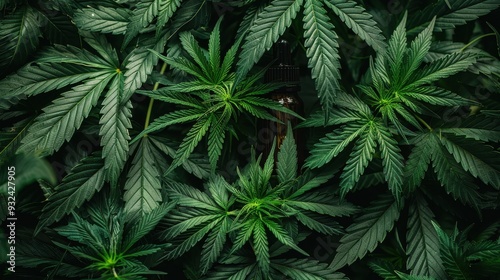 A close up of a bunch of green marijuana plants