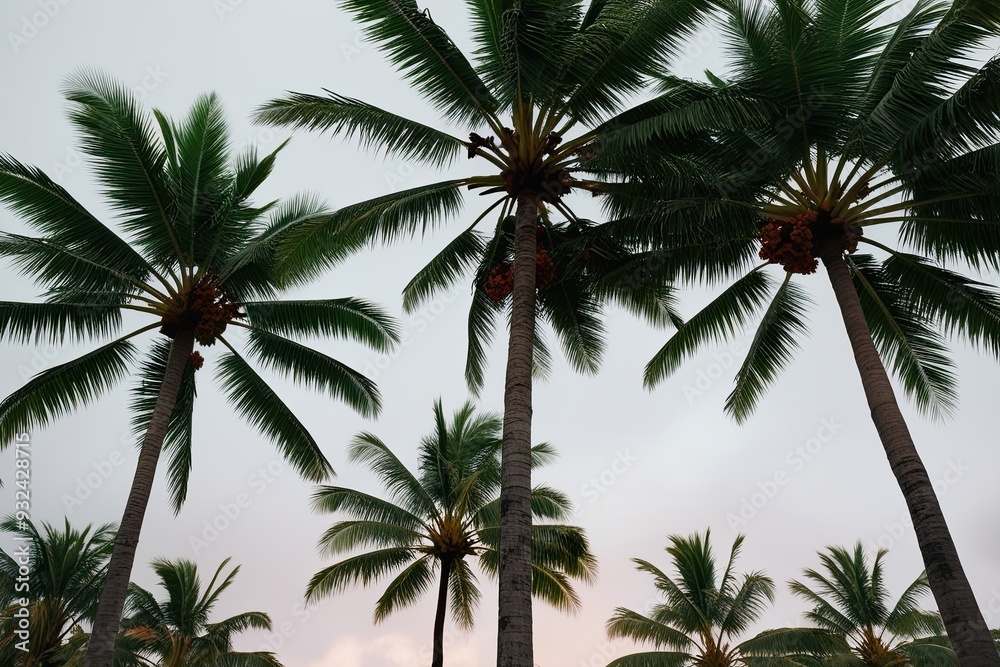 Stunning Closeup of Tropical Alba Trees Against Crisp White Background Stunning Closeup of Tropical Alba Trees Against Crisp White Background