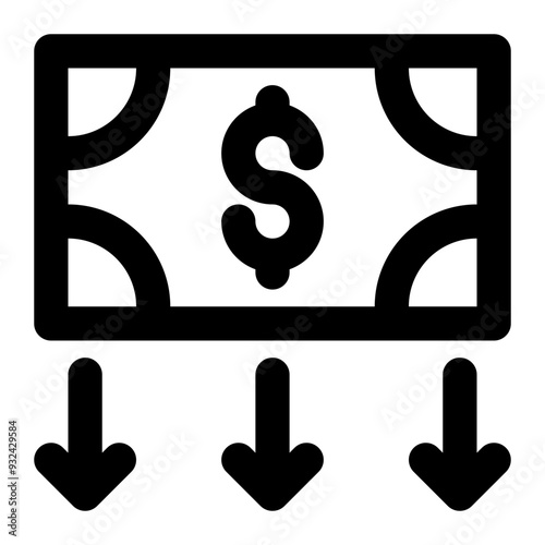 inflation, monetary crisis, economy, crisis, economics, financial outline icon