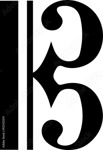 가온 음자리표, C clef 벡터 일러스트