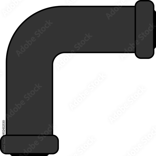 Elbow Pipe, 배관, 파이프 벡터 일러스트