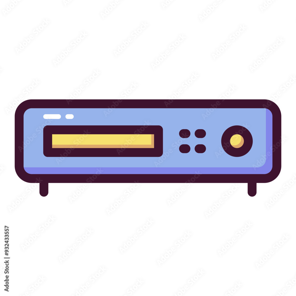 Fototapeta premium DVR icon. Electronic device icon in flat style