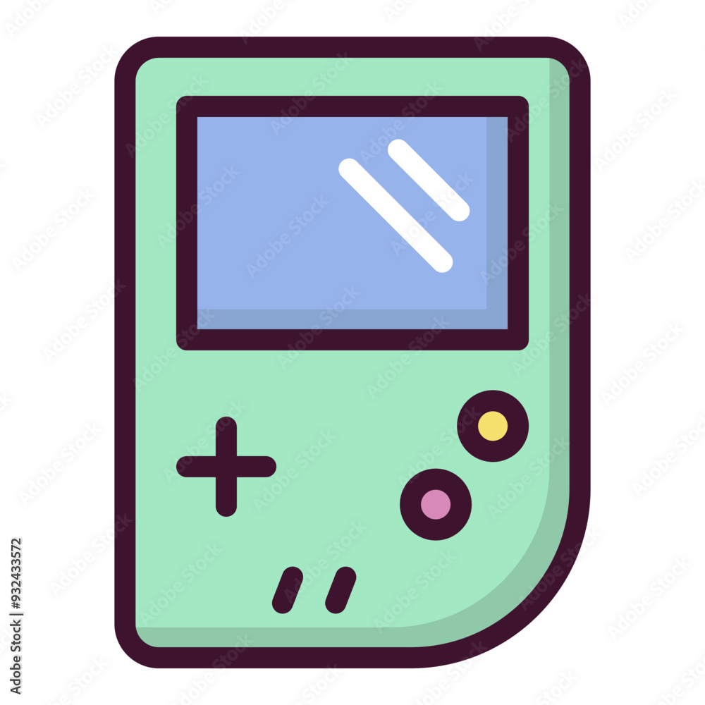 Gaming device icon. Electronic device icon in flat style Gaming device icon. Electronic device icon in flat style