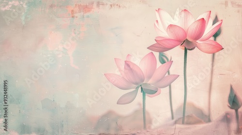 Delicate Pink Lotus Flowers in Soft Light
