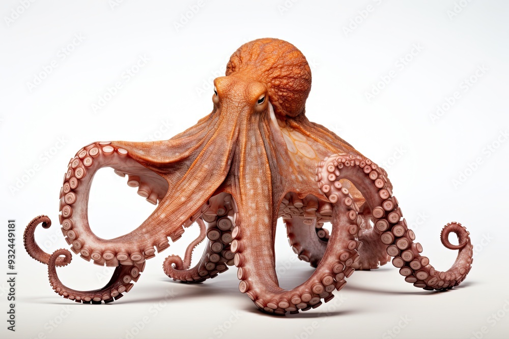 Obraz premium Octopus isolated on white background
