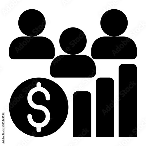 economic sociology, social economic, social economy, customer report, economics, consensus solid or glyph icon