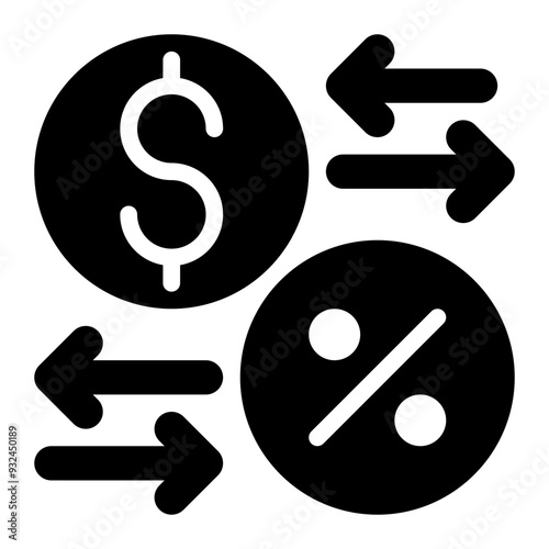 tax trade, taxes, trade, discount, percentage, economy solid or glyph icon