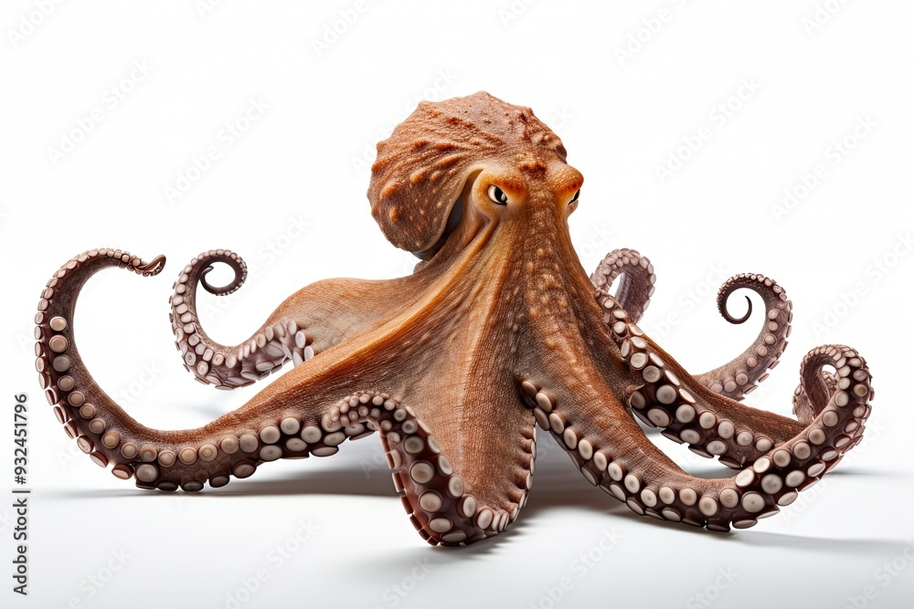 Obraz premium Octopus isolated on white background