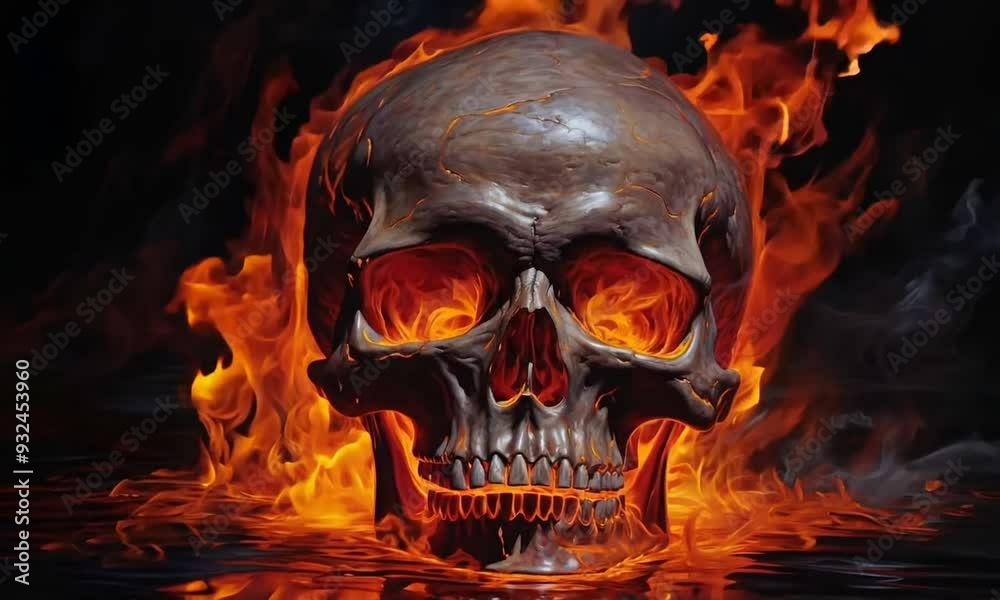 Flaming skull Flaming skull