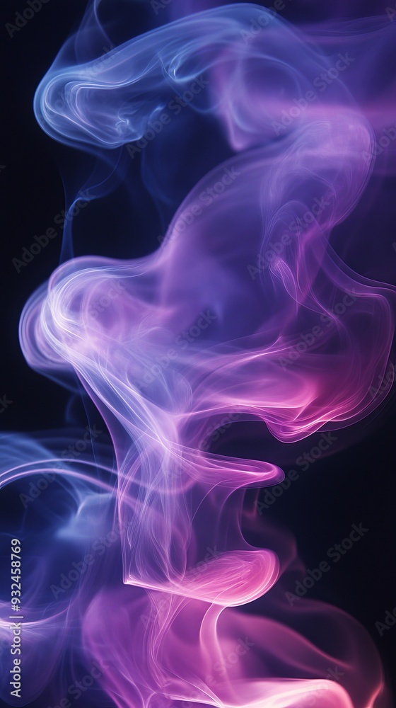 Colorful abstract smoke against dark background Colorful abstract smoke against dark background