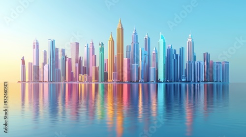 City Skyline Reflection