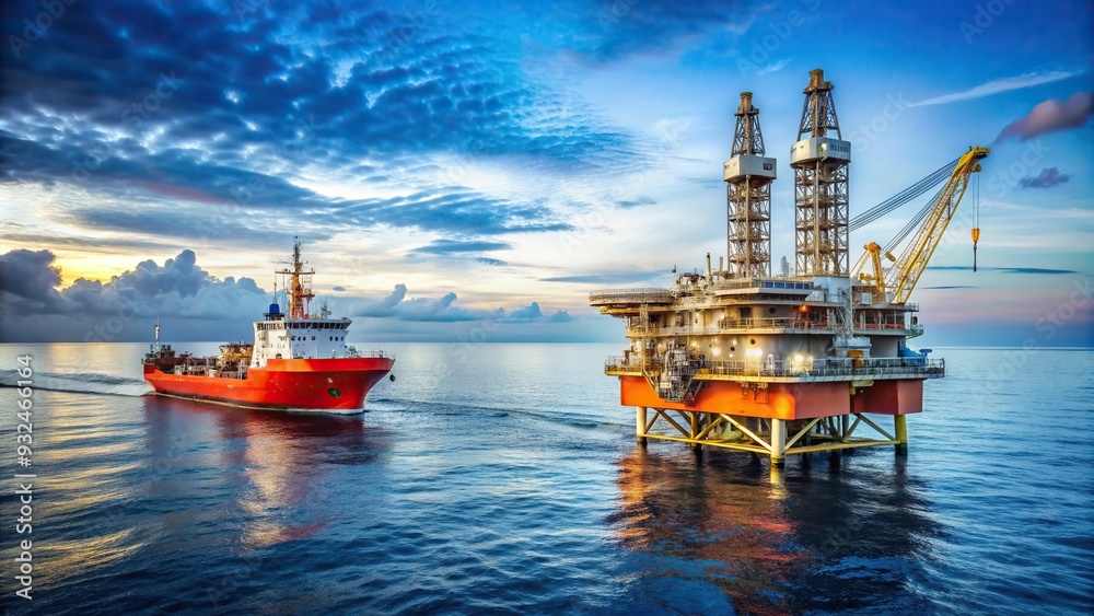 offshore, ship, machinery,supply vessel, industry, oil rig, maritime ...