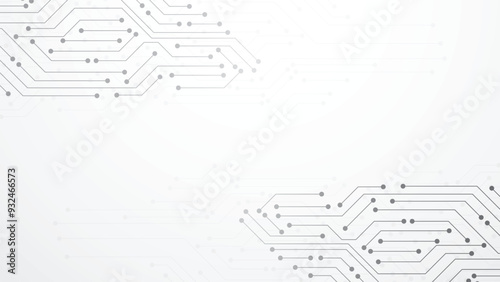 Abstract circuit board background. Futuristic gray technology background, Electronic motherboard, Abstract background with High-tech technology texture. White background connection circuit system