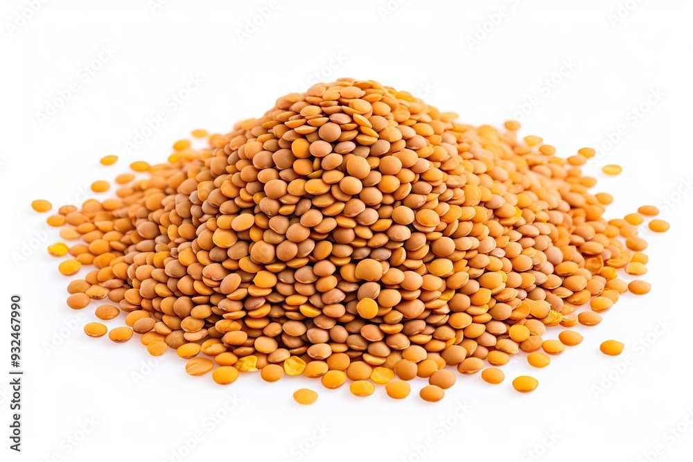 Lentils isolated on white background Lentils isolated on white background