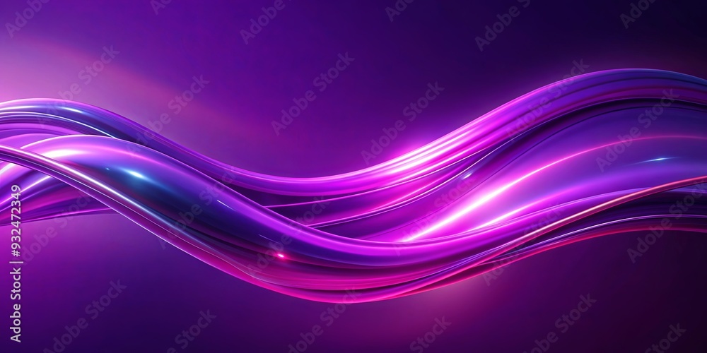 Neon liquid wave of smooth flowing lines on abstract purple glossy background , neon, liquid, wave, smooth, flowing, lines Neon liquid wave of smooth flowing lines on abstract purple glossy background , neon, liquid, wave, smooth, flowing, lines