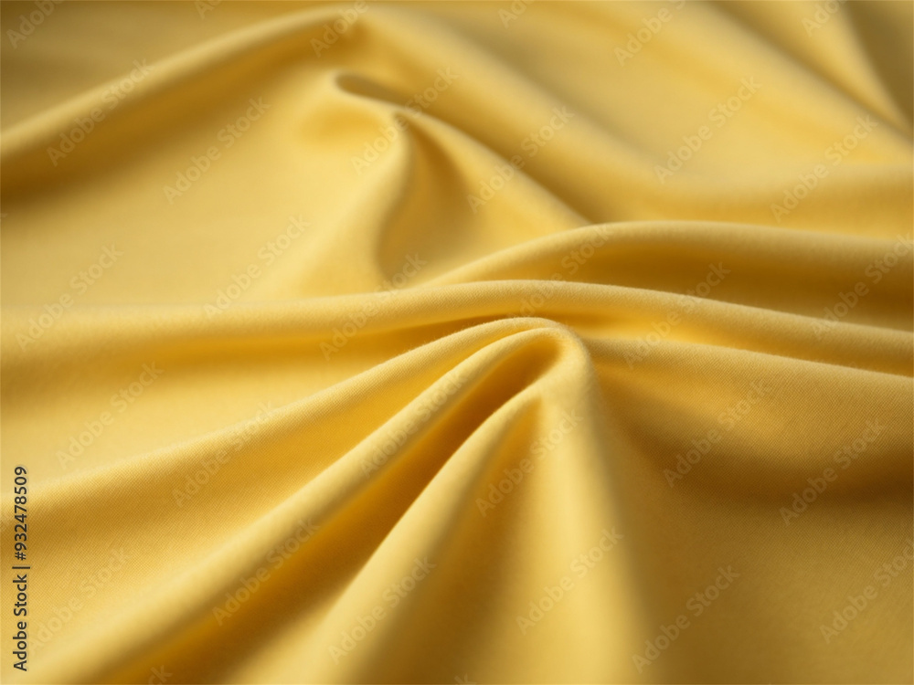 Obraz premium Bright Yellow Draped Fabric Close-Up