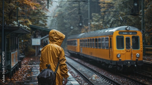 Finished breakfast, grabbed my raincoat, and stepped out of the house. On my way to the train station. It was busy this morning.