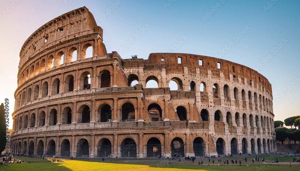 Fototapeta premium A roman structure with a large roman number of people on the bottom 14