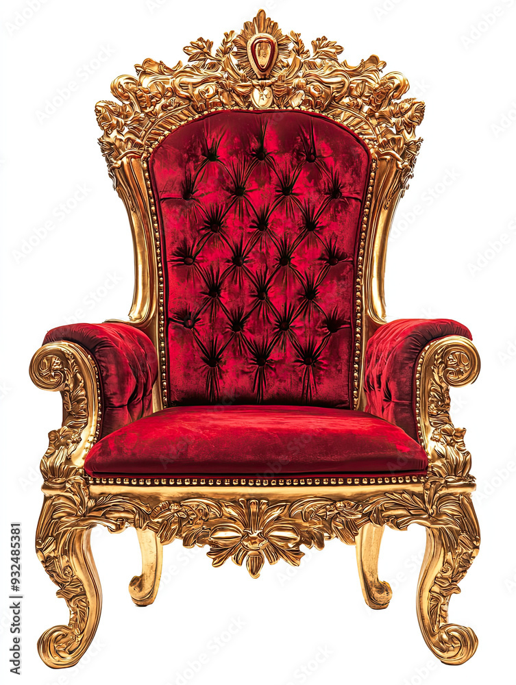 Royalty’s Throne Isolated on White Background – Elegant and Majestic Chair Design Symbolizing Luxury, Featuring Ornate Details and Rich Upholstery, Perfect for Historical or Regal Settings Royalty’s Throne Isolated on White Background – Elegant and Majestic Chair Design Symbolizing Luxury, Featuring Ornate Details and Rich Upholstery, Perfect for Historical or Regal Settings