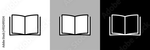 シンプルな線画の本のベクターアイコン