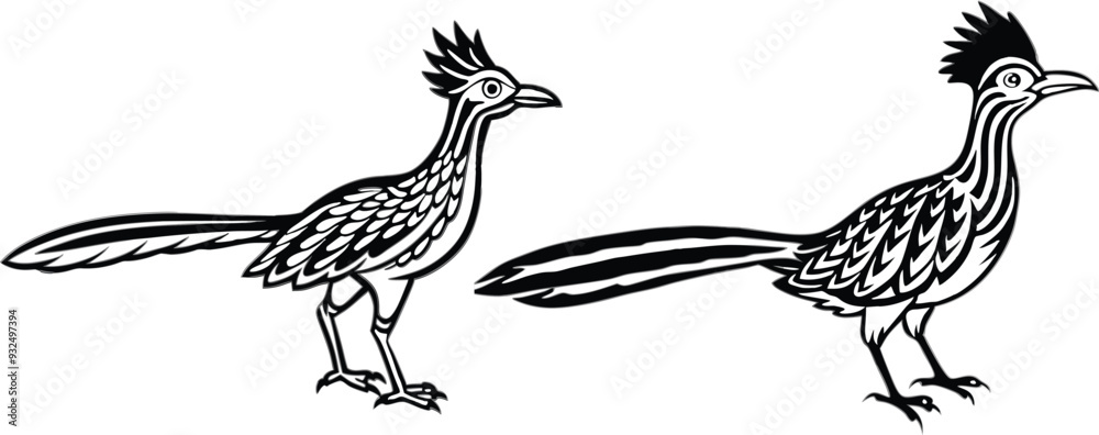 roadrunner silhouette vector illustration roadrunner silhouette vector illustration