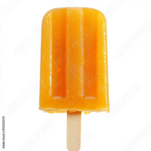 Close up of Orange Popsicle Slush on an isolated white background photo