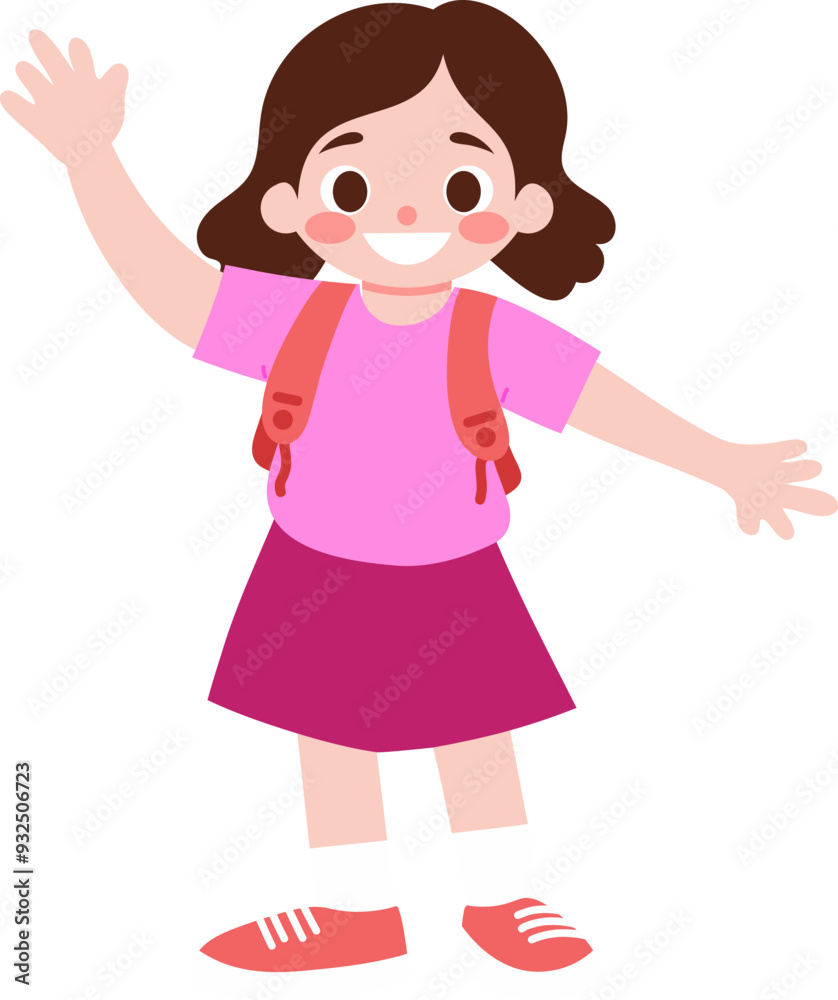 Back to School Cute Kids Illustration Character Back to School Cute Kids Illustration Character