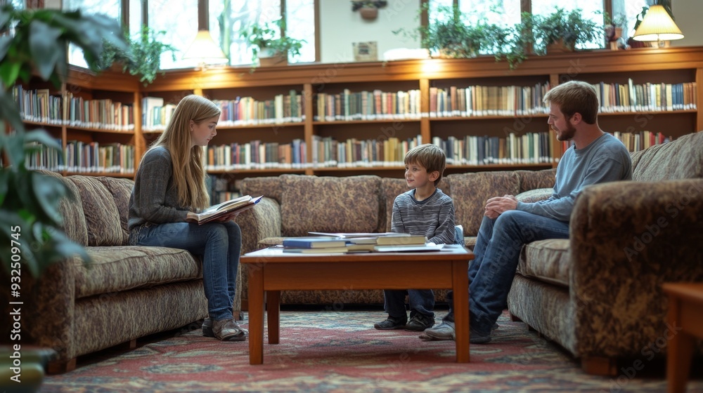 Students Studying in Library Students Studying in Library