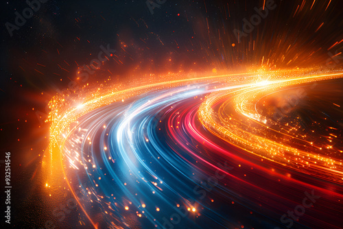 an illustration of a colorful swirl of light. The colors are bright and vibrant. The swirls are dynamic and flowing.
