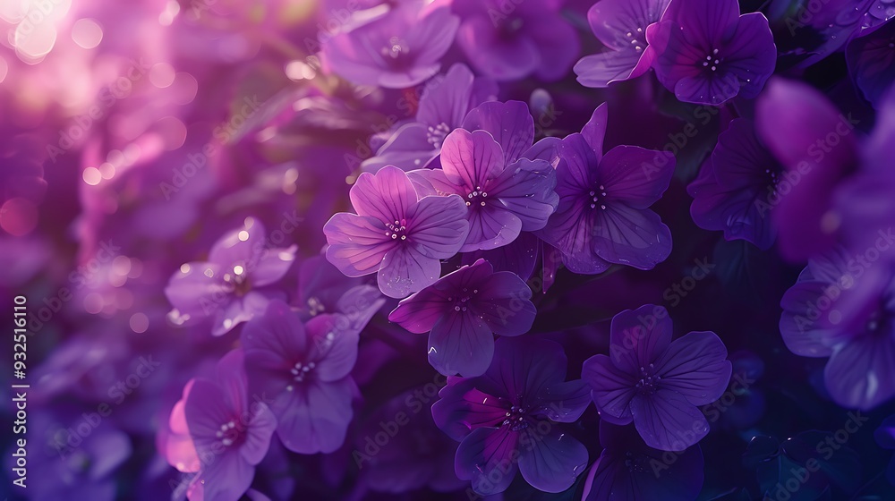 Watercolor illustration of a close up of a beautiful purple flower Watercolor illustration of a close up of a beautiful purple flower