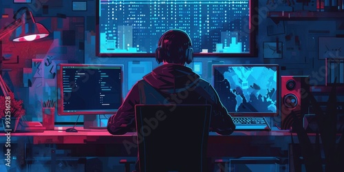 Criminal seeks partner's expertise in developing harmful software; programmer aids in the creation of illicit ransomware in a clandestine environment. photo