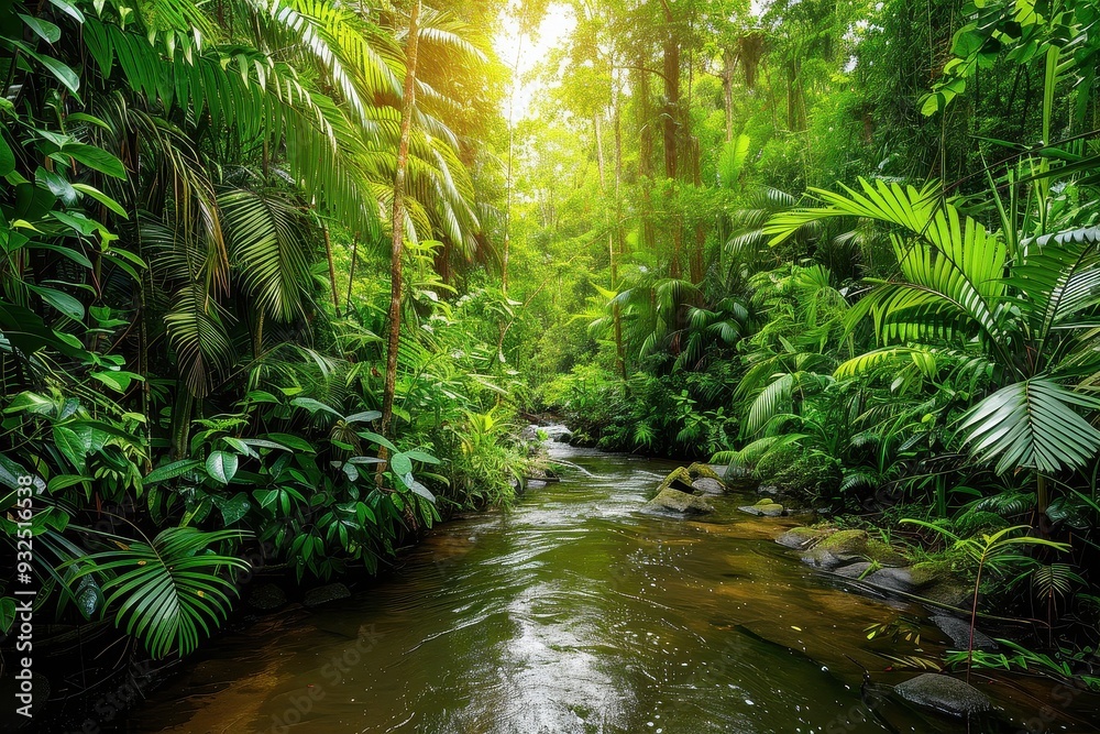 Lush Tropical Rainforest Biodiversity in Amazon Lush Tropical Rainforest Biodiversity in Amazon
