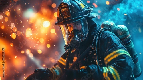 Firefighter in Action