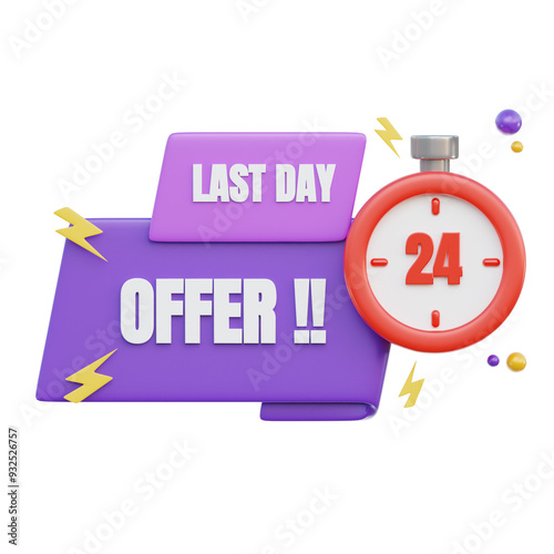 Last Day Offer 3D Illustration