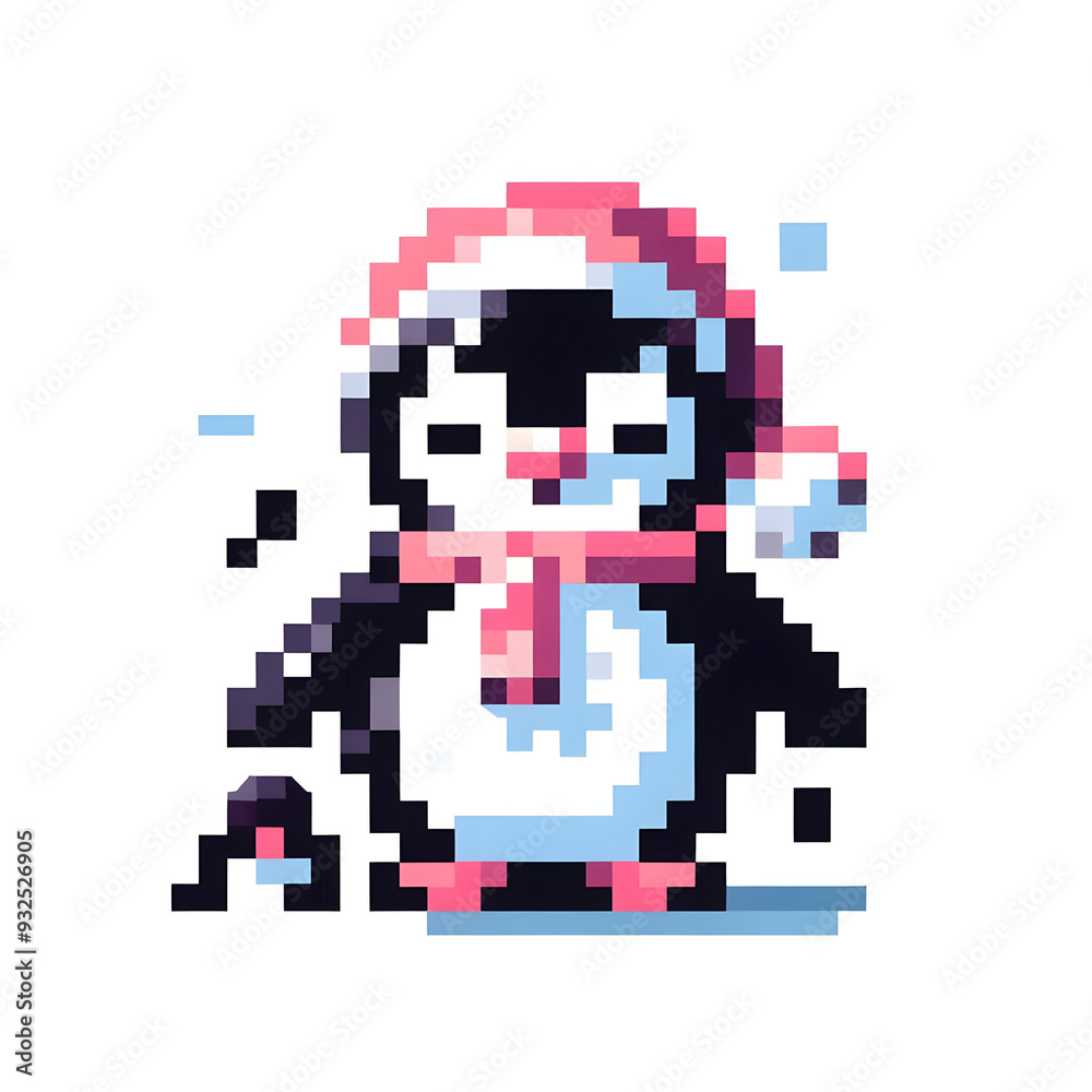 흰 배경, 펭귄, 픽셀아트 (White background, Penguin, pixel art)
흰 배경, 펭귄, 픽셀아트 (White background, Penguin, pixel art)