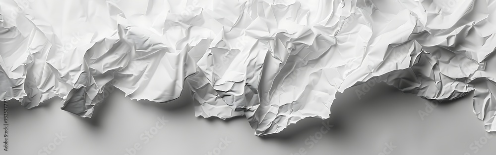 Fototapeta premium White crumpled paper texture background.