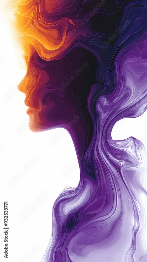 Abstract Portrait in Vibrant Hues Abstract Portrait in Vibrant Hues