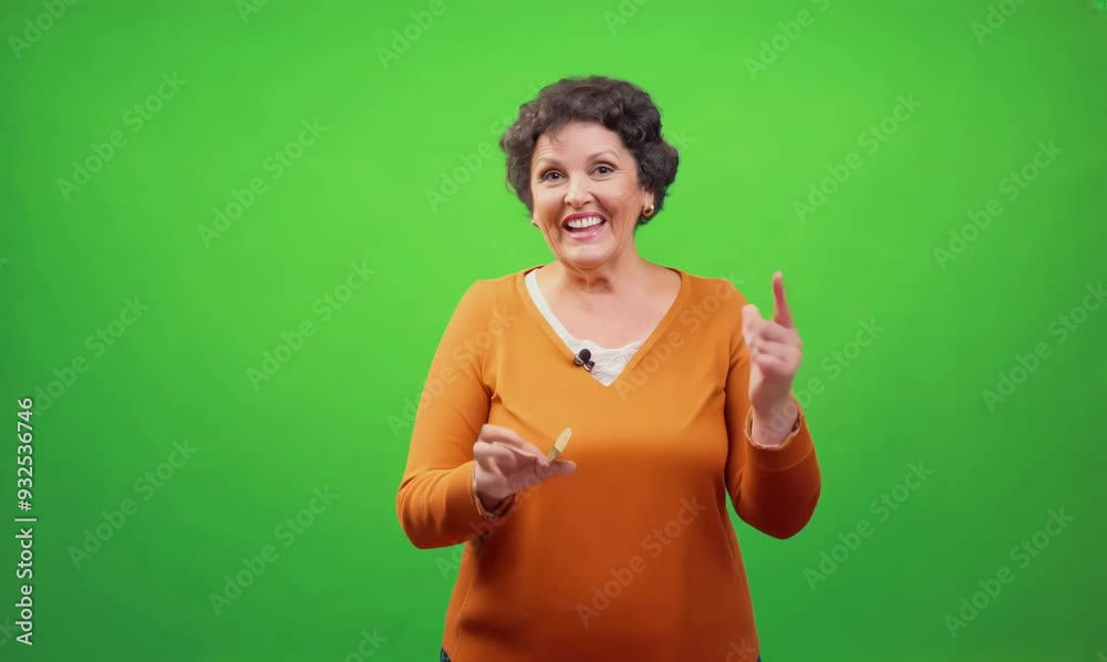 Chroma Green Screen Full-Length Portrait of Cheerful Bookstore Owner Chroma Green Screen Full-Length Portrait of Cheerful Bookstore Owner