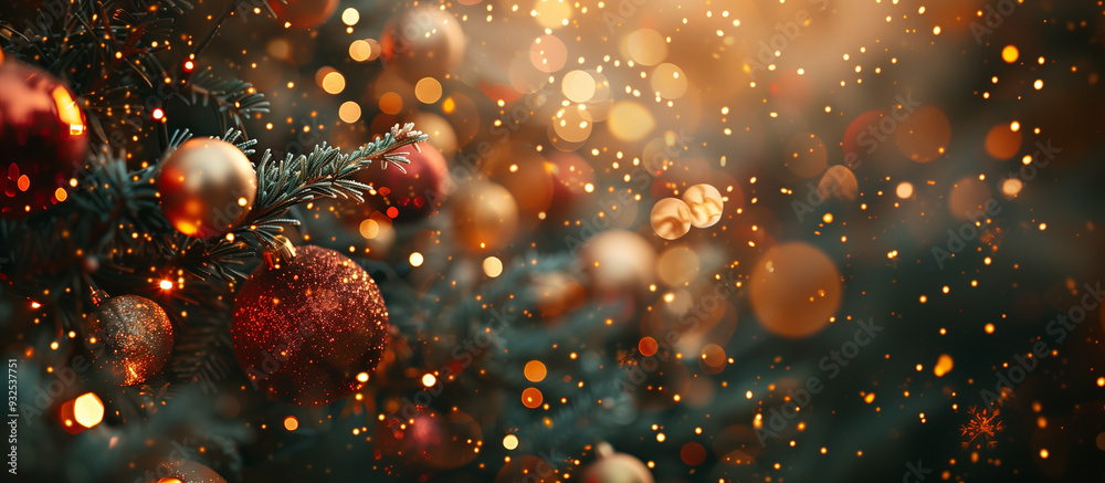 Merry Christmas and happy New Year background.Festive Christmas greeting card with snowflake New Year symbol, Christmas background. Christmas Tree with Decorations. banner with text space Merry Christmas and happy New Year background.Festive Christmas greeting card with snowflake New Year symbol, Christmas background. Christmas Tree with Decorations. banner with text space