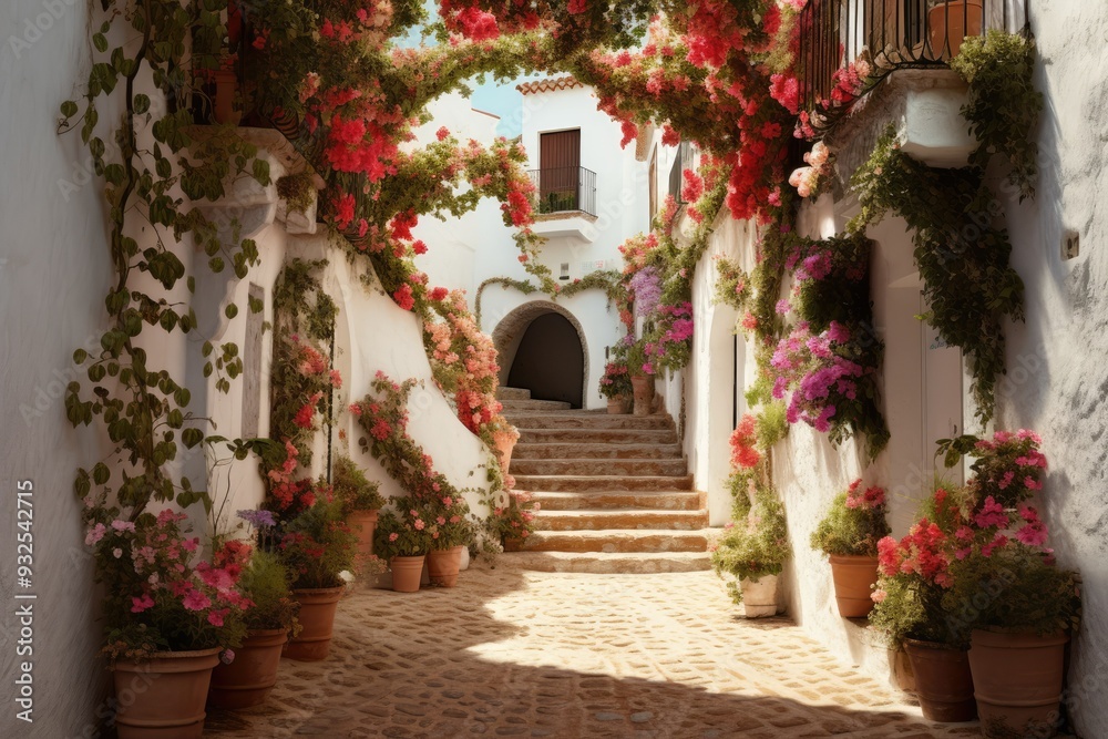 Fototapeta premium narrow street in european city