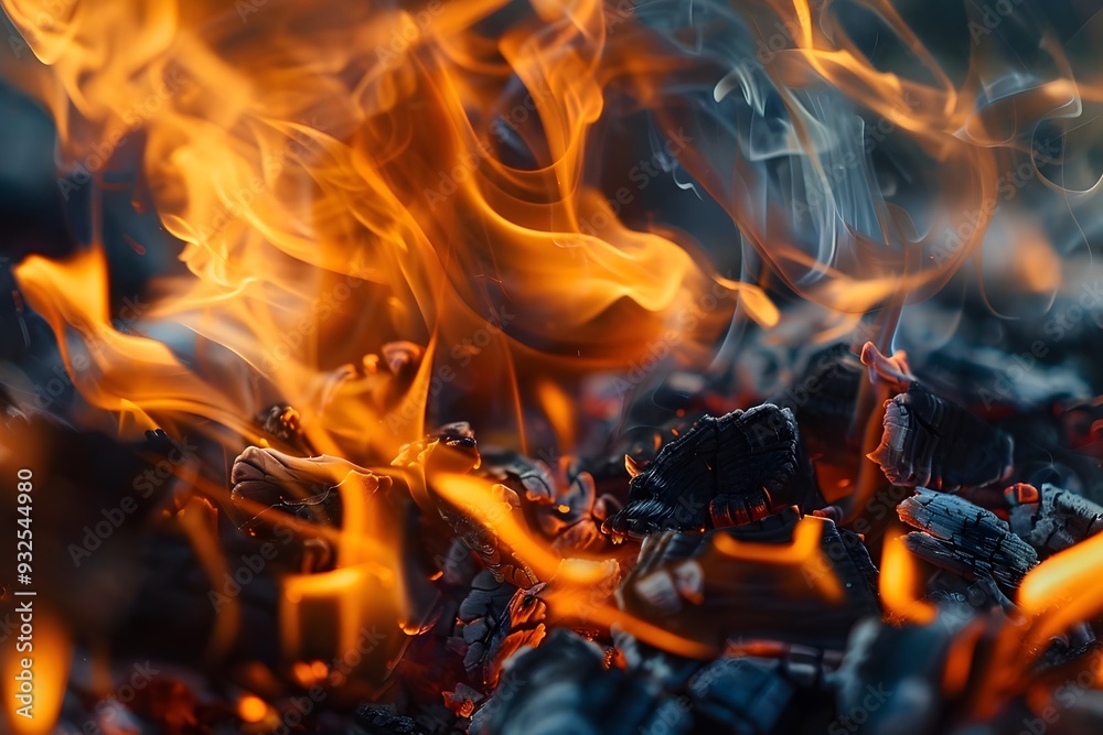 winter landscape, fire in winter, winter cat winter landscape, fire in winter, winter cat